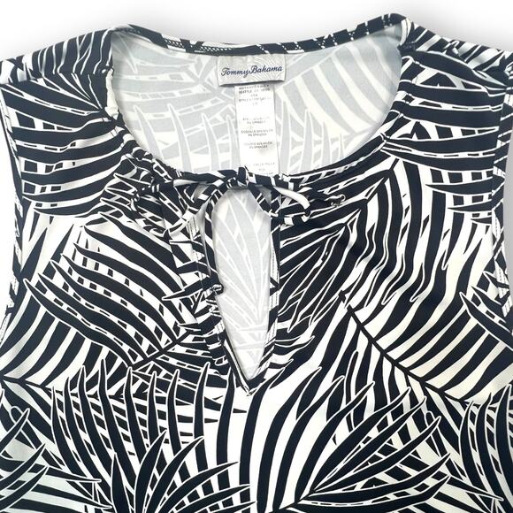 Tommy Bahama Size M Tropical Split Neck Spa Dress Swim Cover-up Activewear - Picture 2 of 8